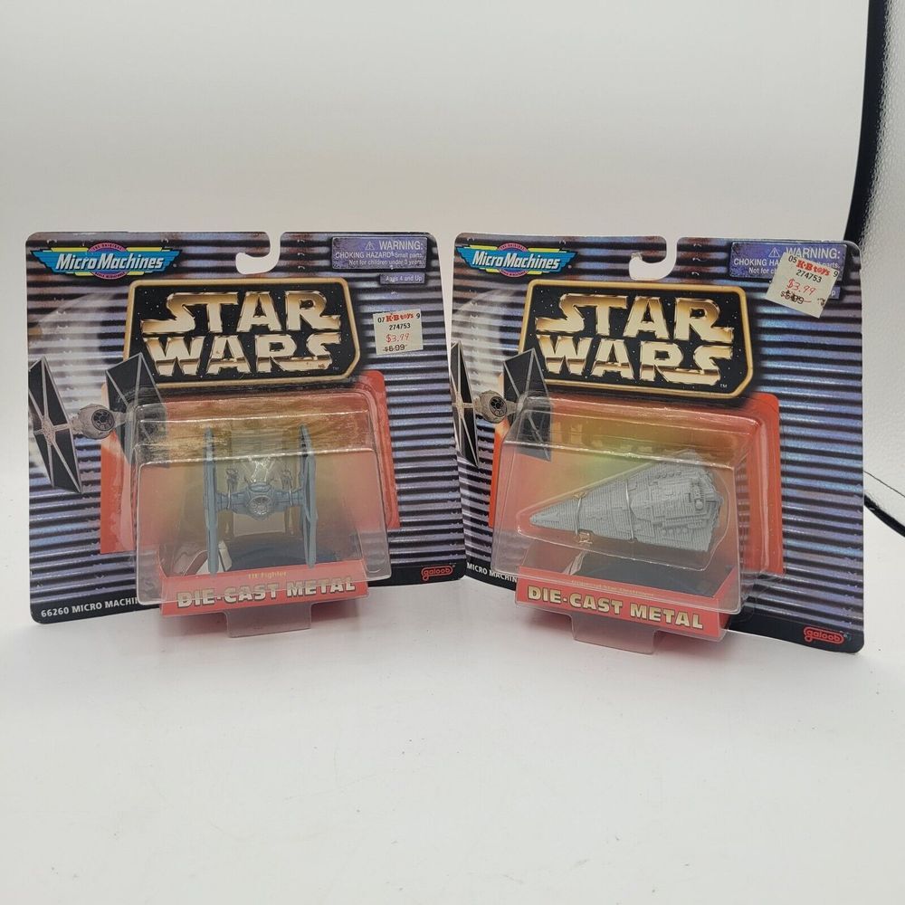 New 1997 Micro Machines Star‎ Wars Imperial Star Destroyer & Tie Fighter Galoob